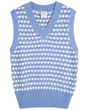 Varley Antonella Patterned Knit Vest - Blue