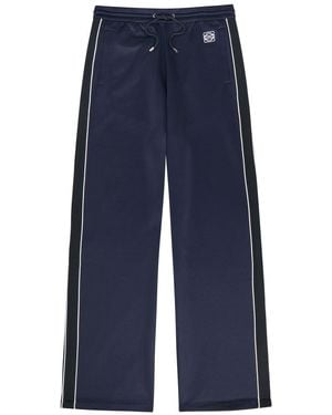 Loewe Anagram-Embroidered Jersey Track Pants - Blue