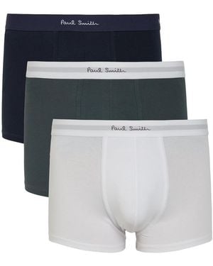 Paul Smith Stretch-Cotton Trunks - Blue
