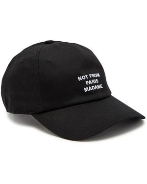 Drole de Monsieur Nfpm Embroidered Cotton Cap - Black