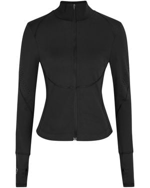 Stella McCartney Adidas X Training Logo Stretch-Jersey Mid-Layer Jacket - Black
