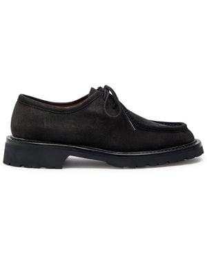 LEGRES Suede Derby Shoes - Black