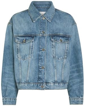 Anine Bing Quincy Panelled Denim Jacket - Blue