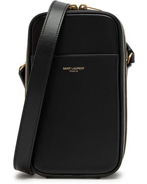 Saint Laurent Dailycase Logo Leather Cross-Body Bag - Black