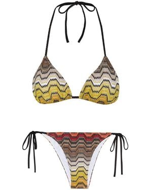 Missoni Patterned Metallic-Knit Bikini