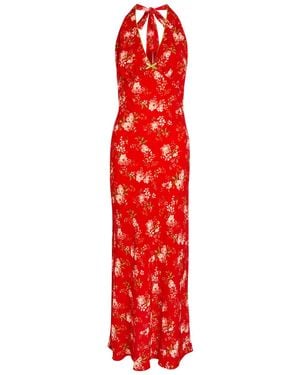 Never Fully Dressed Floral-Print Crepe Maxi Dress - Red