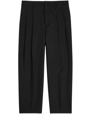 Jil Sander Pleated Wool Trousers - Black