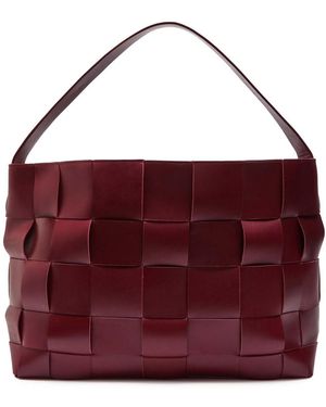St. Agni Woven Large Leather Tote - Purple