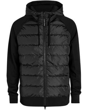 Canada Goose Hybridge Huron Hooded Shell And Cotton Jacket - Black