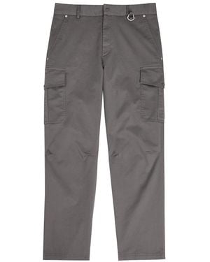 Moncler Stretch-Cotton Cargo Trousers - Grey