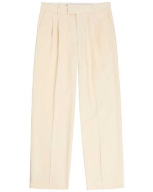Drole de Monsieur Pantalon Golfeur Logo-Embroidered Woven Trousers - Natural