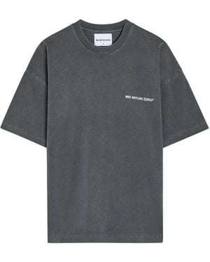 MKI Miyuki-Zoku Uniform Logo-Print Cotton T-Shirt - Grey