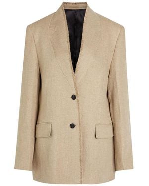 TOTEME Frayed Linen Jacket - Natural