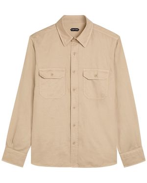 Tom Ford Cotton And Linen-Blend Shirt - Natural