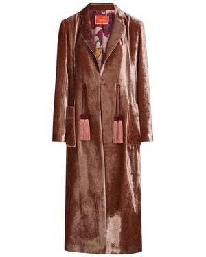 La DoubleJ Duster Tassel Velvet Coat - Brown