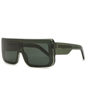 Rick Owens Documenta Rectangle-Frame Sunglasses - Green