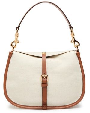 Etro Pony Canvas And Leather Cross-Body Bag - Natural