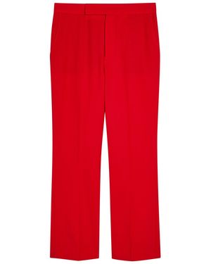 Maria McManus High-Waisted Stretch-Wool Trousers - Red