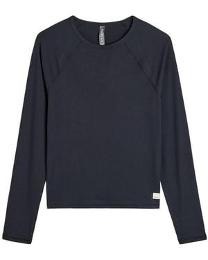 Vuori Pose Ribbed Jersey Top - Blue