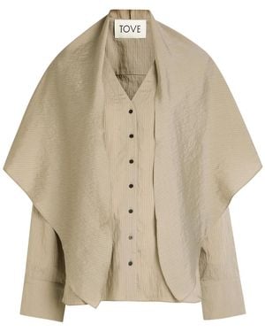 TOVE Kiki Pinstriped Woven Shirt - Natural