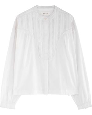 Skall Studio Aurora Embroidered Cotton Blouse - White