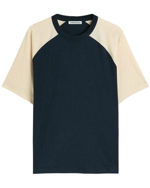 YMC Colour-Block Woven T-Shirt - Blue