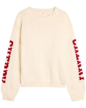 CHERRY LA Logo Cotton-Knit Jumper - Natural