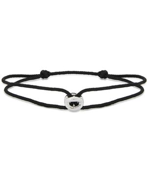 Le Gramme 1G Polished Sterling Entrelacs Cord Bracelet - White