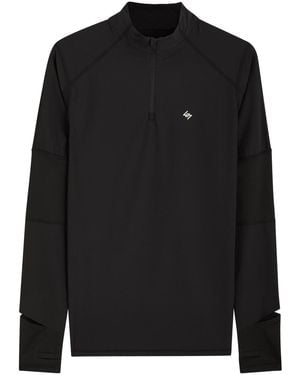 Represent 247 Run Quarter Zip Stretch-Jersey Jacket - Black