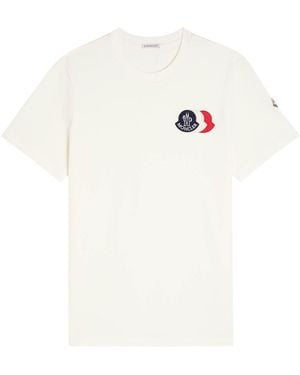 Moncler Logo-Appliquéd Cotton T-Shirt - White