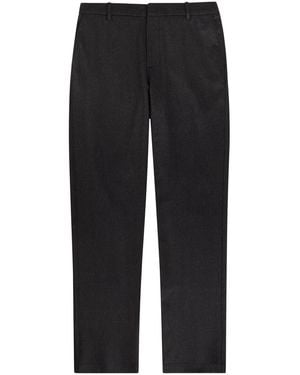 Sunspel Tapered-Leg Wool And Cashmere-Blend Trousers - Black