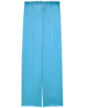 Stella McCartney Wide-Leg Satin Pants - Blue