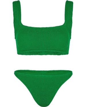 Hunza G Xandra Seersucker Bikini - Green