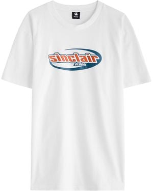 Sinclair Italics Logo-Print Cotton T-Shirt - White