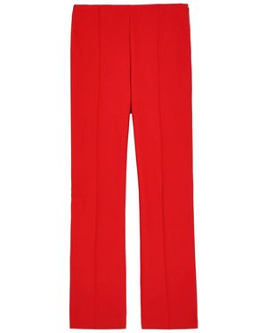 Vince Pintuck Cropped Woven Pants - Red