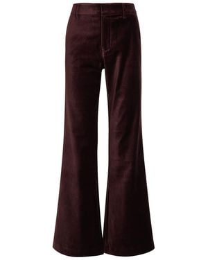 PAIGE Marlow Flared-Leg Velvet Trousers - Multicolour