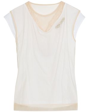 Simone Rocha Layered Cotton T-Shirt - White