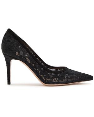 Gianvito Rossi Claudia 85 Lace Court Shoes - Black