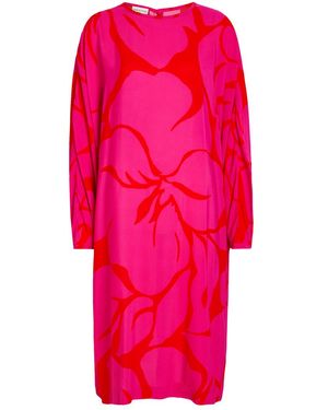 Dries Van Noten Dosta Printed Crepe Midi Dress - Pink