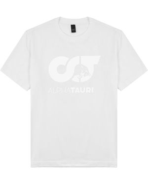 Alpha Tauri Jero Logo-Print Stretch-Cotton T-Shirt - White