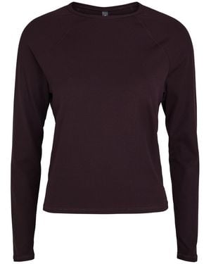 Vuori Pose Ribbed Jersey Top - Purple
