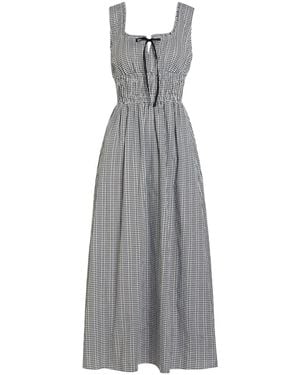 Rails Kenton Gingham Cotton Midi Dress - Grey