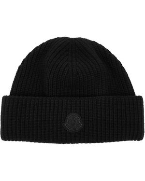 Moncler 2 1952 Wool Beanie - Black