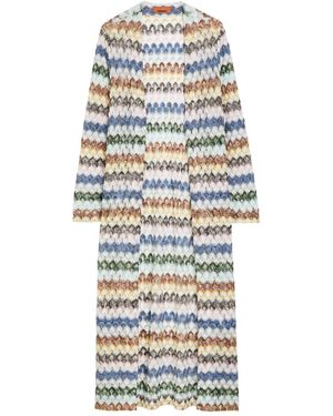 Missoni Chevron Metallic-Knit Cardigan - Multicolor