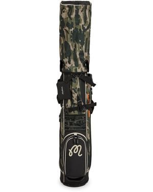 Malbon Tour Divot Camouflage Ripstop Golf Walking Bag - Black