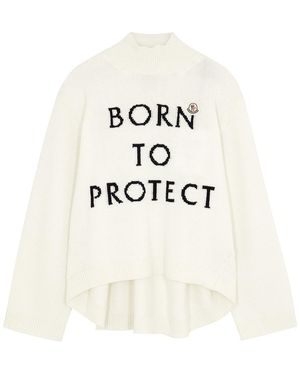 Moncler Intarsia Wool Jumper - White