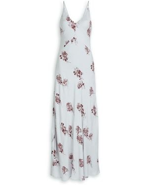 Day Birger et Mikkelsen Peach Floral-Print Crepe Maxi Slip Dress - White