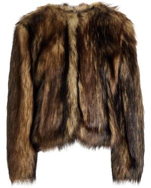 Simone Rocha Faux Fur Jacket - Brown