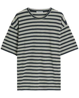 YMC Striped Cotton-Knit T-Shirt - Gray