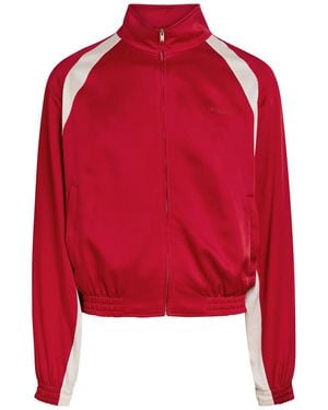 Saint Laurent Satin Teddy Jacket - Red